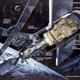 Concepto artístico del interior de Skylab.